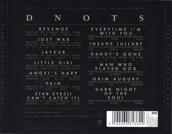 DANGER MOUSE AND SPARKLEHORSE PRESENT DARK NIGHT OF THE SOUL CD USATO M/M