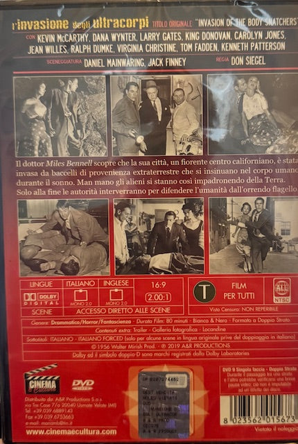 L'INVASIONE DEGLI ULTRACORPI DOPPIAGGIO ORIGINALE DELL'EPOCA RARITIES DVD NUOVO SIGILLATO