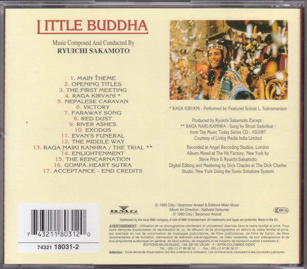 RYUICHI SAKAMOTO LITTLE BUDDHA MUSIC FROM THE ORIGINAL MOTION PICTURE SOUNDTRACK USATO M/M