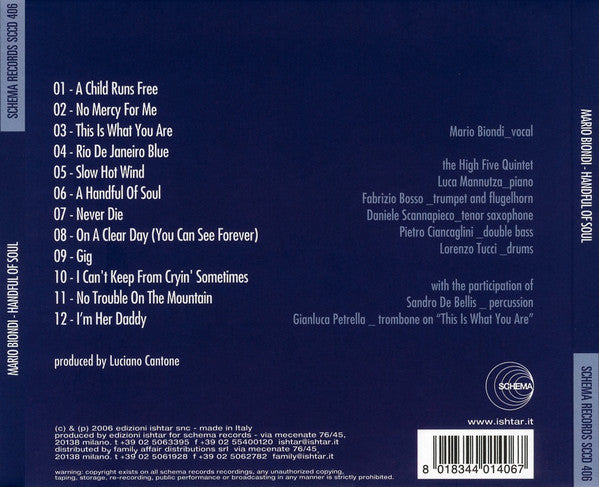 CD USATO MARIO BIONDI AND THE HIGH FIVE QUINTET HANDFUL OF SOUL