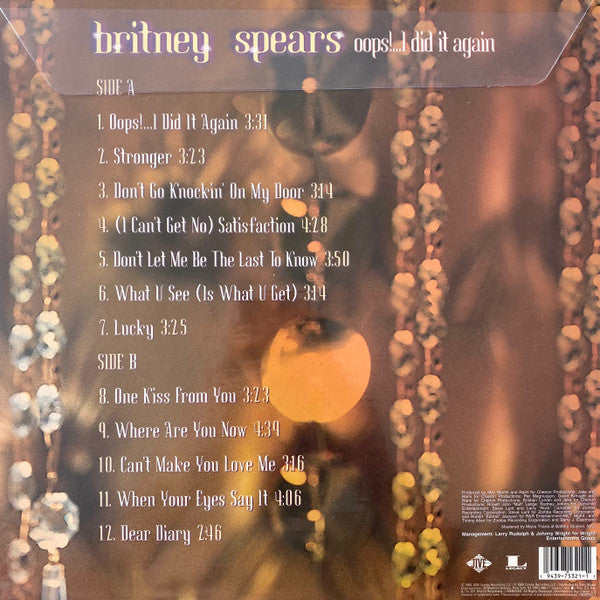 BRITNEY SPEARS OOPS!...I DID IT AGAIN PICTURE DISC RSD NUOVO SIGILLATO