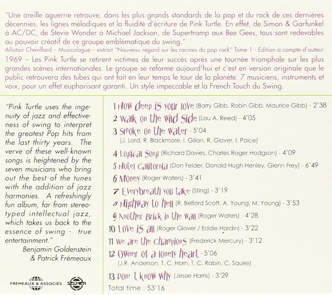 CD USATO PINK TURTLE POP IN SWING