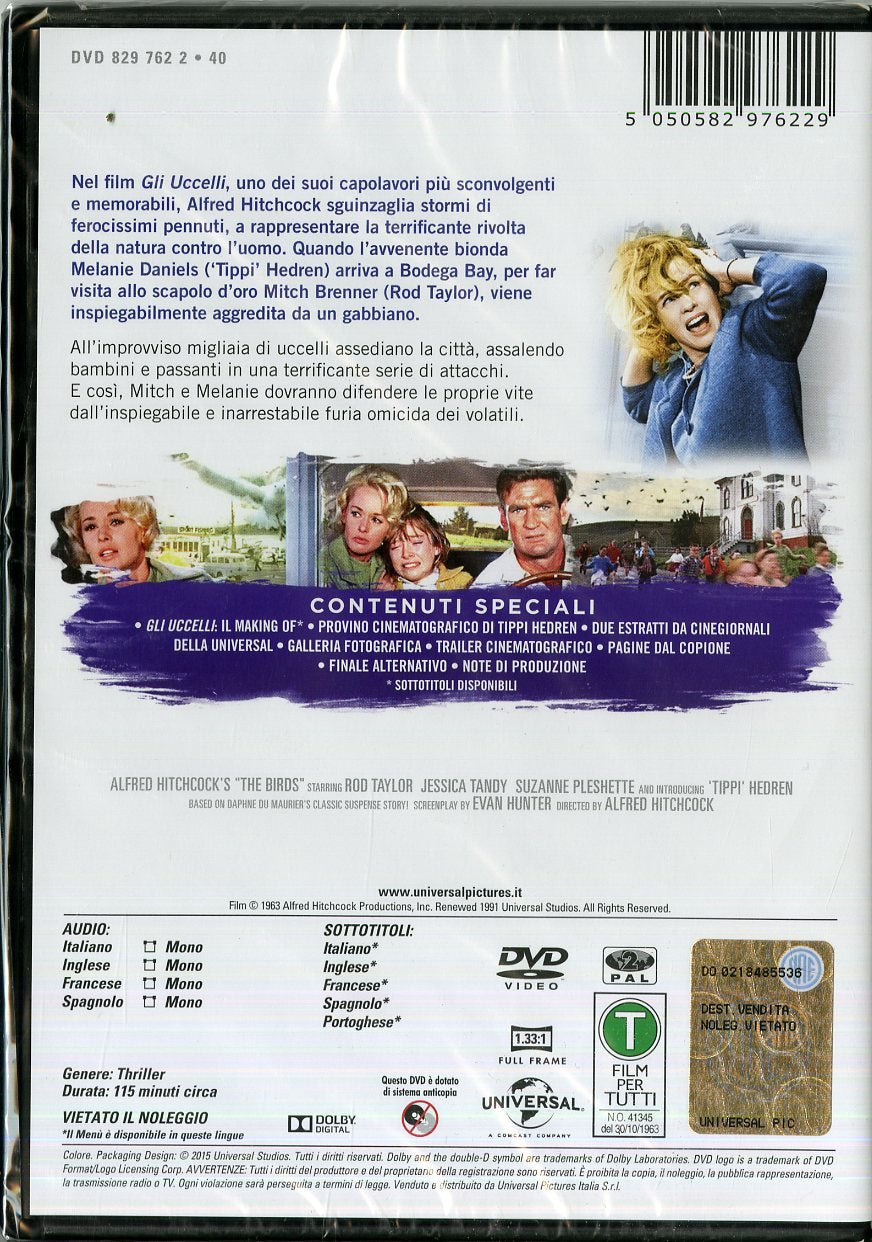 HITCHCOCK COLLECTION PRESENT GLI UCCELLI DVD NUVO SIGILLATO